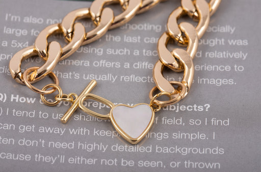 Lightweight Gold Bracelet/Toggle Clasp Bracelet/Chunkly Chain Bracelet/Gold Toggle Bracelet/Chunky Chain Link Bracelet/Toggle Bracelet