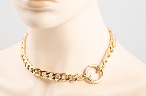 Lightweight Gold Cuban Chain Link Necklace//Non Tarnish Necklace/Chunky Chain Necklace/Chunkly Necklace for Women/Gold Statement Necklace