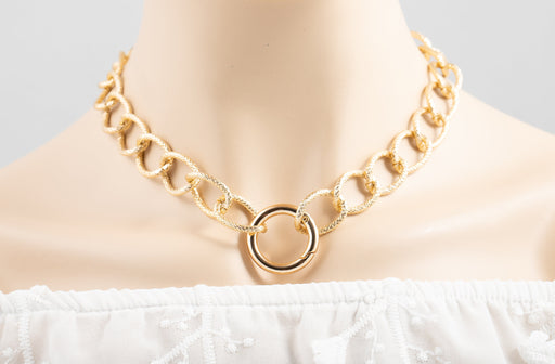 Gold Chunky Chain Link Necklace/Lightweight Non Tarnish Necklace/Chunky Chain Necklace/Chunkly Necklace for Women/Gold Statement Necklace