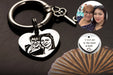 Mother and Daughter Keyring, Engraved Real Photo Keychain in Stainless Steel, Personalized Picture Keychain, Custom Portrait Keyring