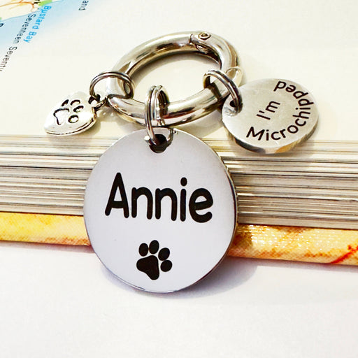 Dog Tag Engraved, Stainless Steel Personalised Dog Tag, Pet Name Tag for Dog, Dog Name Tag, Metal Dog Name Plate, Gift for Dog Mum
