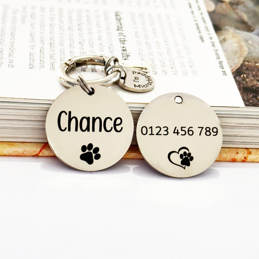 Dog Tag Engraved, Dog Tag for Dogs Stainless Steel, Personalised Dog Tag for Collar, Pet Name Tag for Dog, Dog Gift, Metal Dog Name Plate